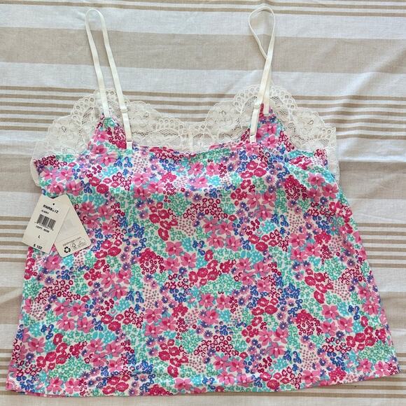 P.J. Salvage x Ramy Brook NWT | Pink Beach Floral Boutique Cami | size Large - Picture 3 of 6